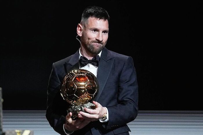 Lionel Messi Gives Away His Eighth Ballon d’Or Trophy